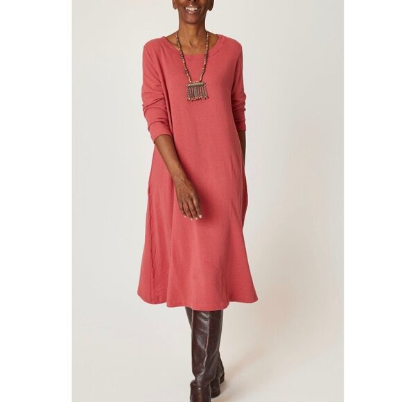 New - CP Shades Sara French Terry Midi or Maxi T-Shirt Dress in Mulberry, Sml - Picture 6 of 12